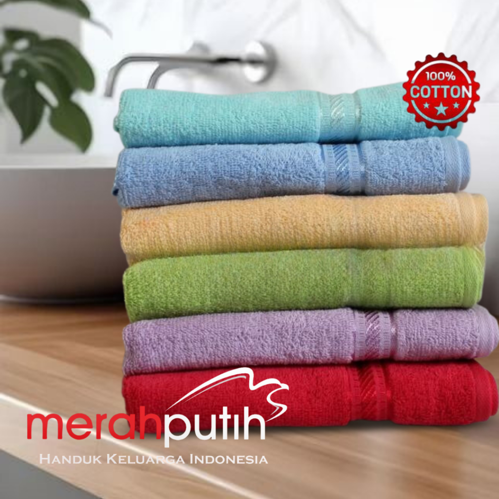 Handuk Mandi Dewasa Merah Putih 70x140cm by Merah Putih / Handuk Merah Putih 70x140