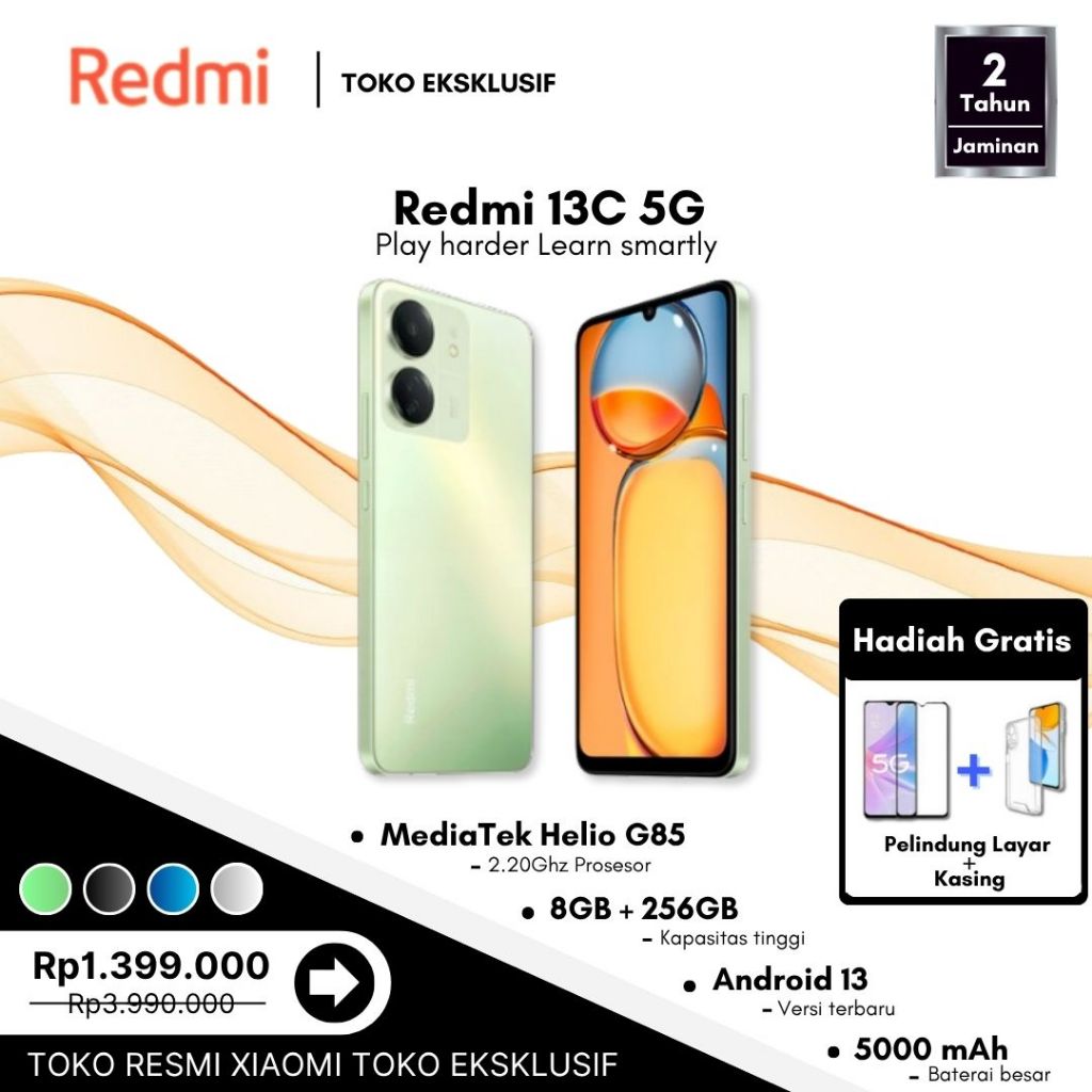 (COD) Redmi 13C Pro 8GB+256GB 5G Smartphone / Layar 6,74’’ 90Hz Mulus / Kamera Triple AI 50MP