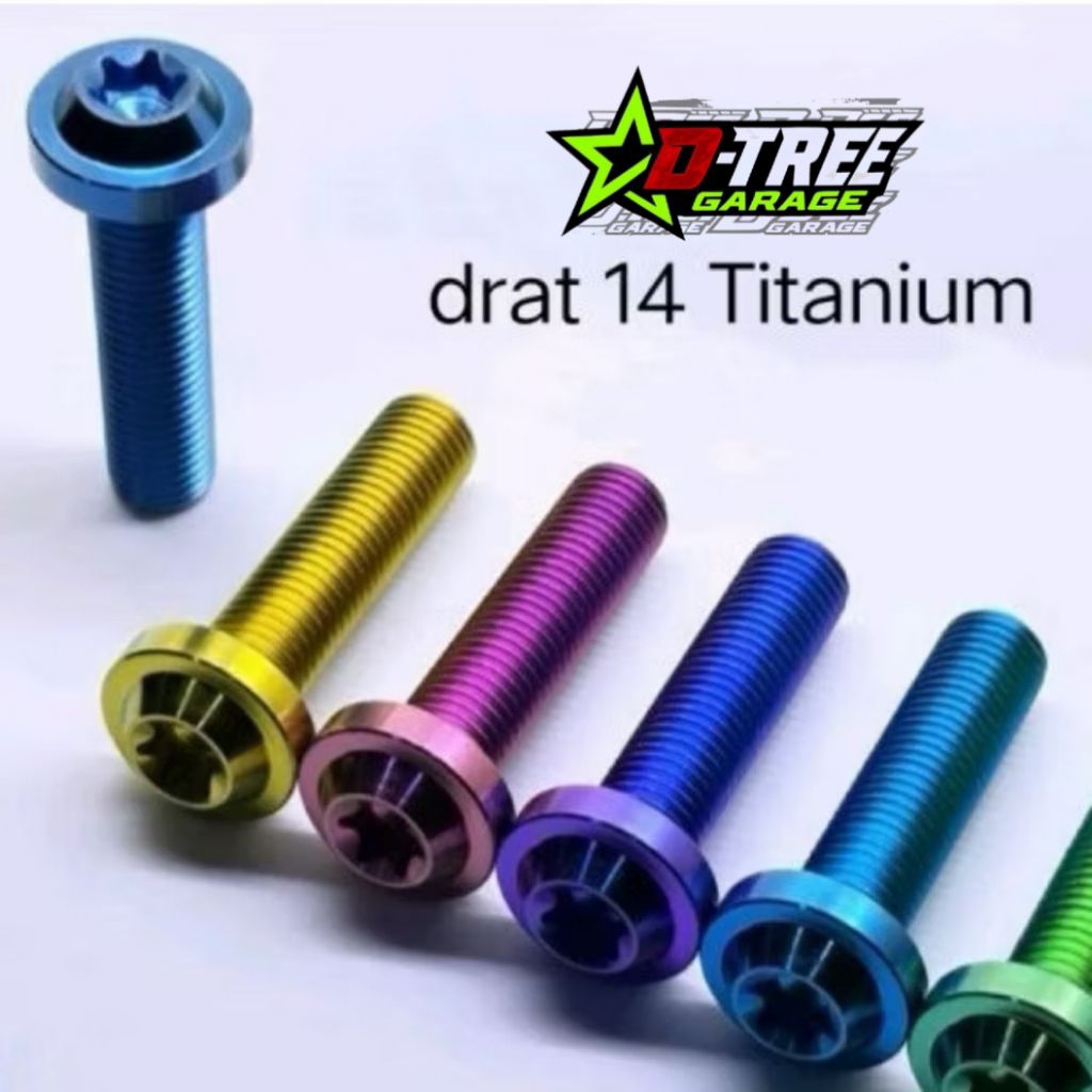 baut Titanium Drat 14 original Thailand GRADE 5