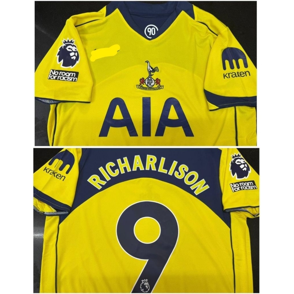 Jersey Kaos Baju Sepak Bola Totenham Tottenham Hotspur Hotspurs Spurs Home Away 3rd Third Kuning Yel