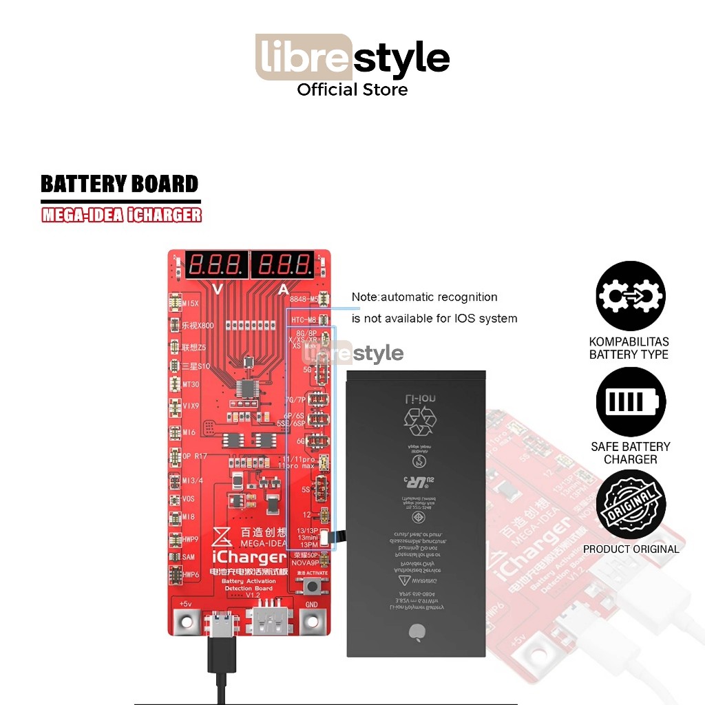 Qianli MEGA-IDEA iCharger 3.0 Battery Charge Activation Test Board for Android IOS Phone Circuit Cha