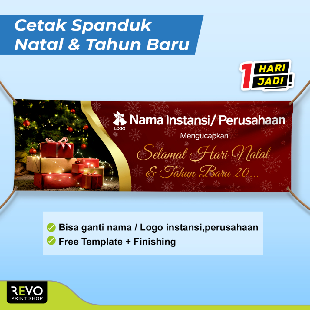 Spanduk Banner Natal dan Tahun Baru / Cetak Spanduk Natal & Tahun Baru / Backdrop Natal