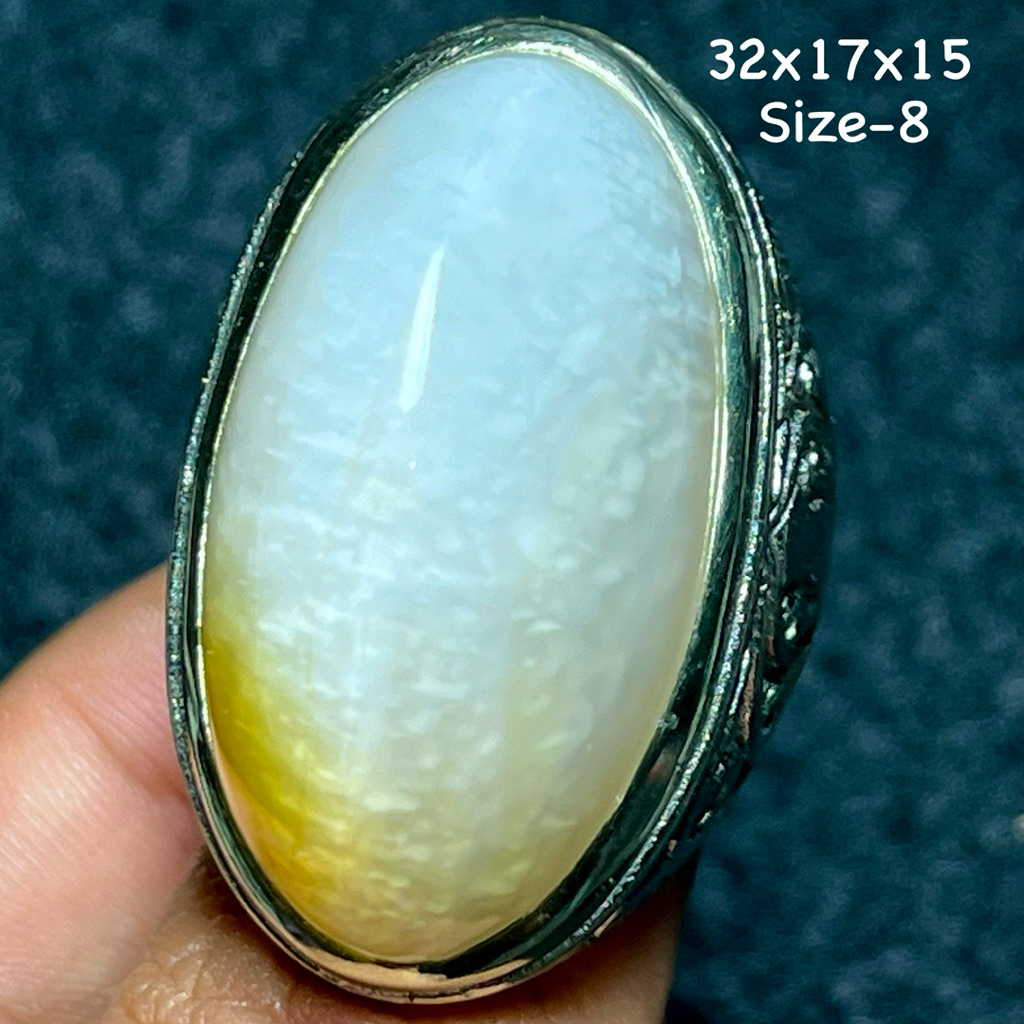 Cincin Batu Akik Natural Pandan Nanas (Asli Alam)