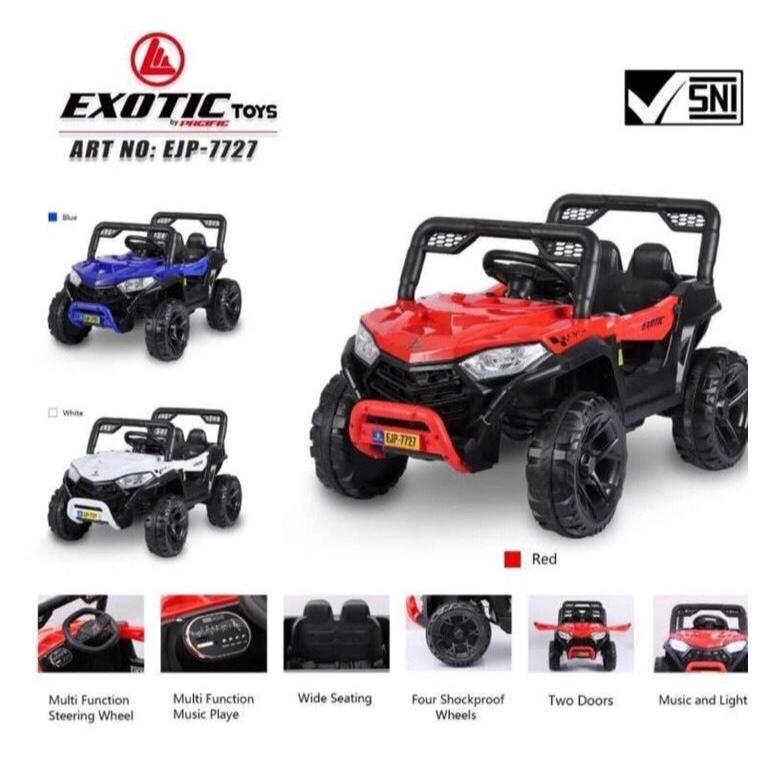 (BTM) Mobil Aki Exotic Jeep Lander 7727 Mainan Mobil Anak