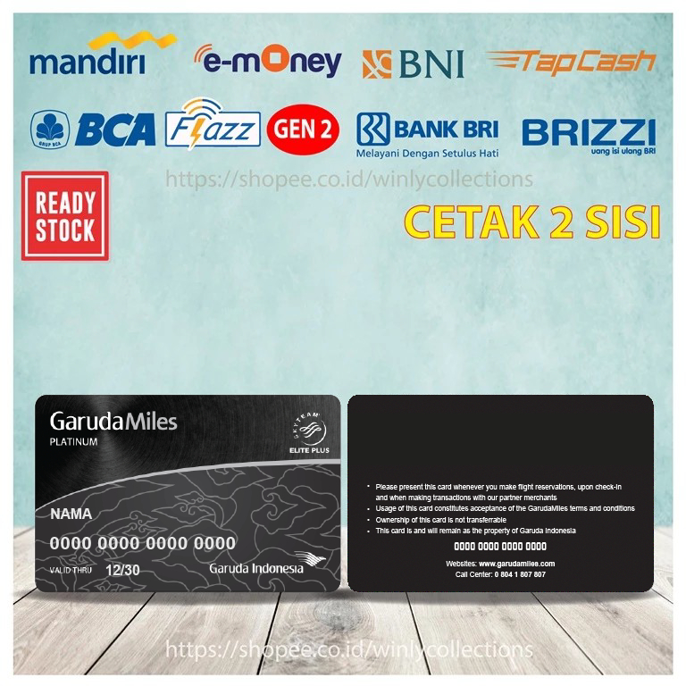 EMONEY E TOLL CREDIT CARD GARUDA BLACK MANDIRI FLAZZ BCA GEN 2 BNI TAPCASH BRIZZI BRI 2 SISI
