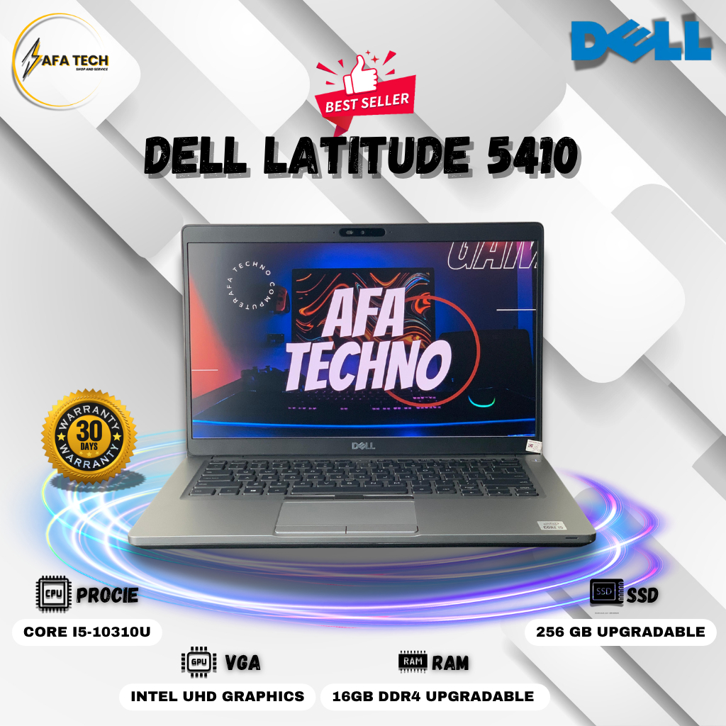 Dell Latitude 5410 Intel Core i7-10610U RAM 16GB SSD 256GB UPGRADABLE