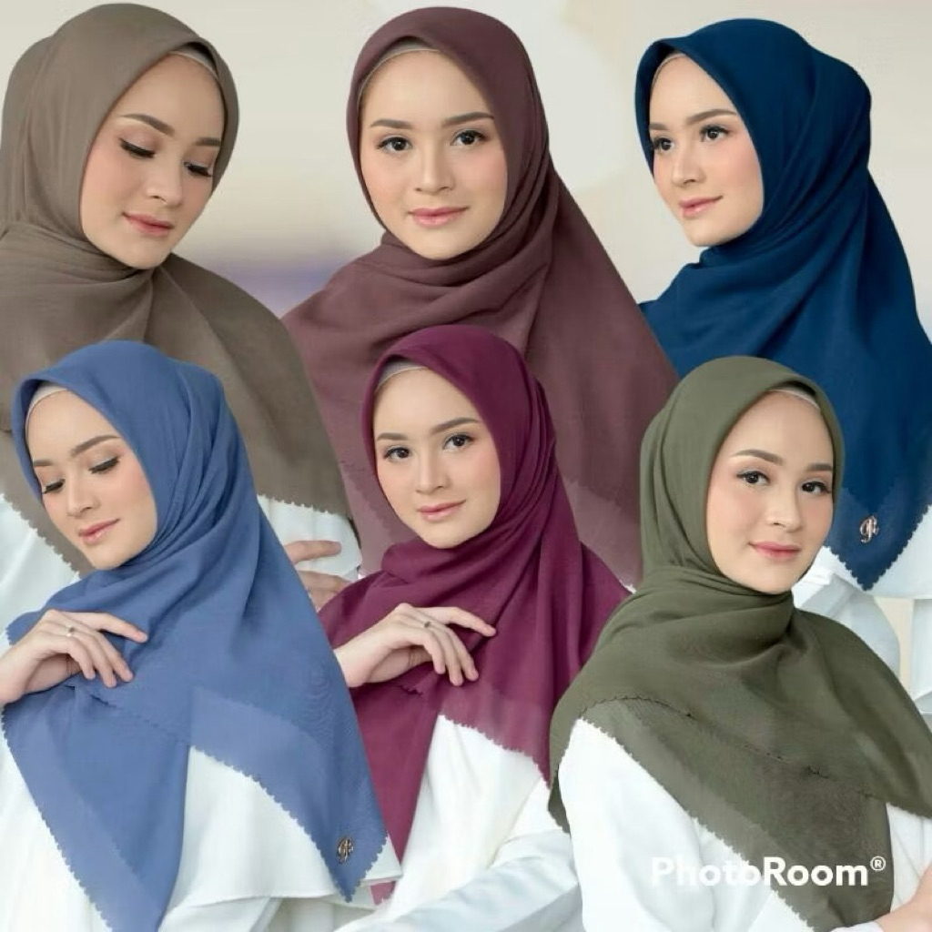 Radwah - Aira Scarf - Hijab Segi Empat Polos Voal Anti Air - Hijab Segi Empat Best Seller