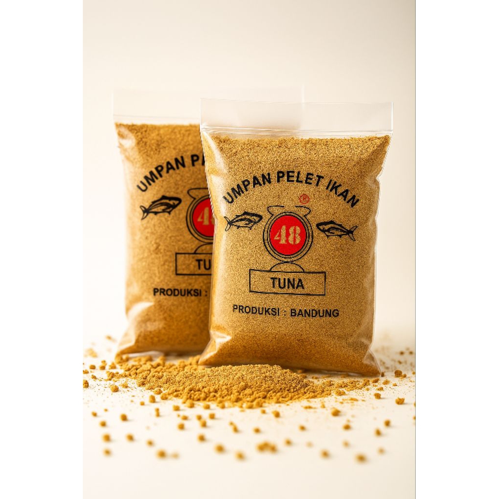 umpan pelet 48 tuna aroma mantap buat danau dan kolam
