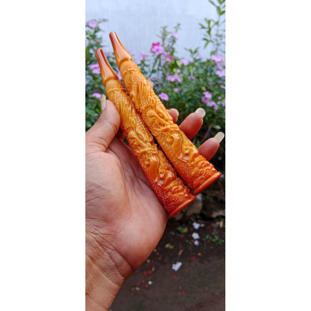 once pipa gading cangklong sarigading ukir naga 17cm detail