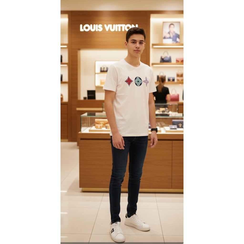 Louis Vuitton Multi Coloured Monogram Printed Tshirt