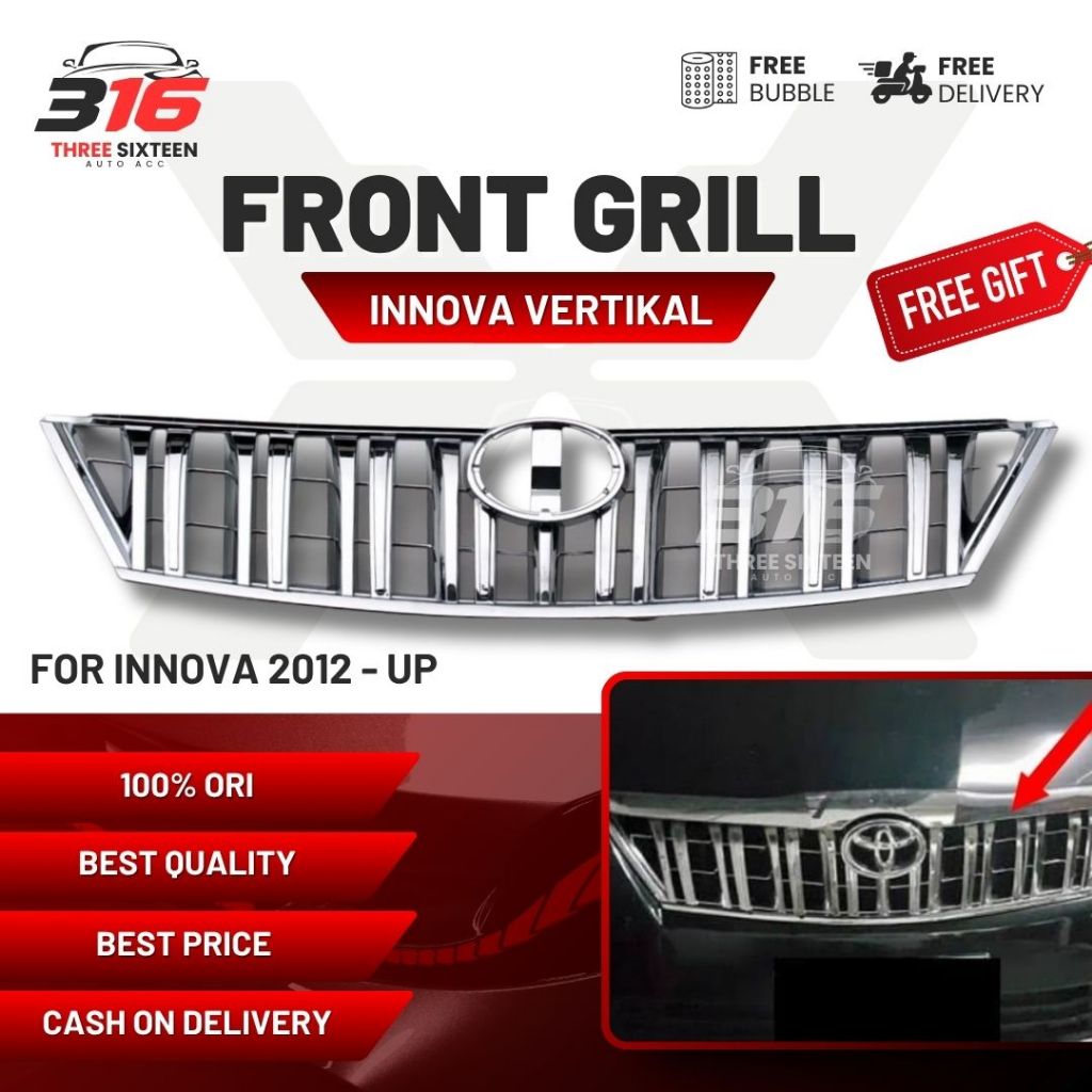 GRIL DEPAN INNOVA CHROME GRILL INNOVA 2012 2013 MODEL PRADO