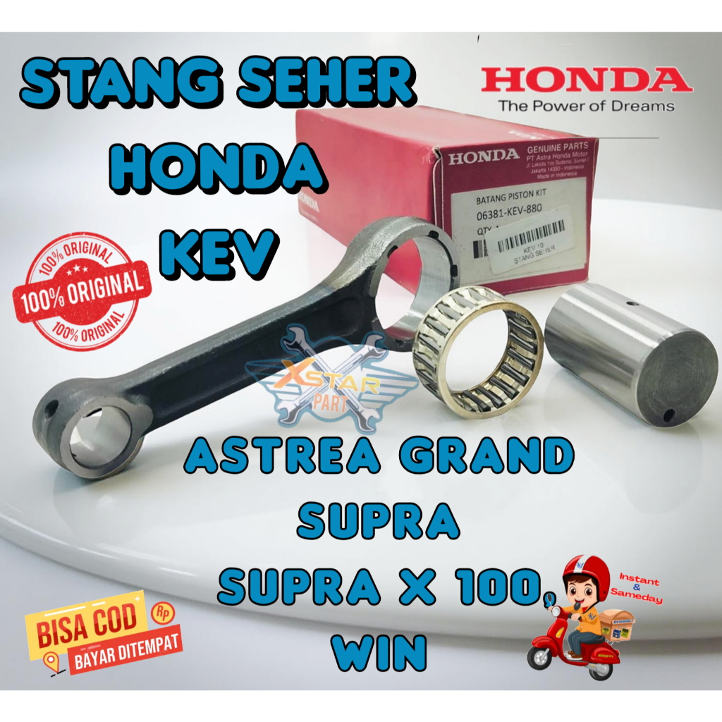 ORI STANG SEHER KEV STANG PISTON SUPRA,SUPRA X LAMA,GRAND ASTREA ,WIN ,PRIMA ASLI ORIGINAL HONDA AHM