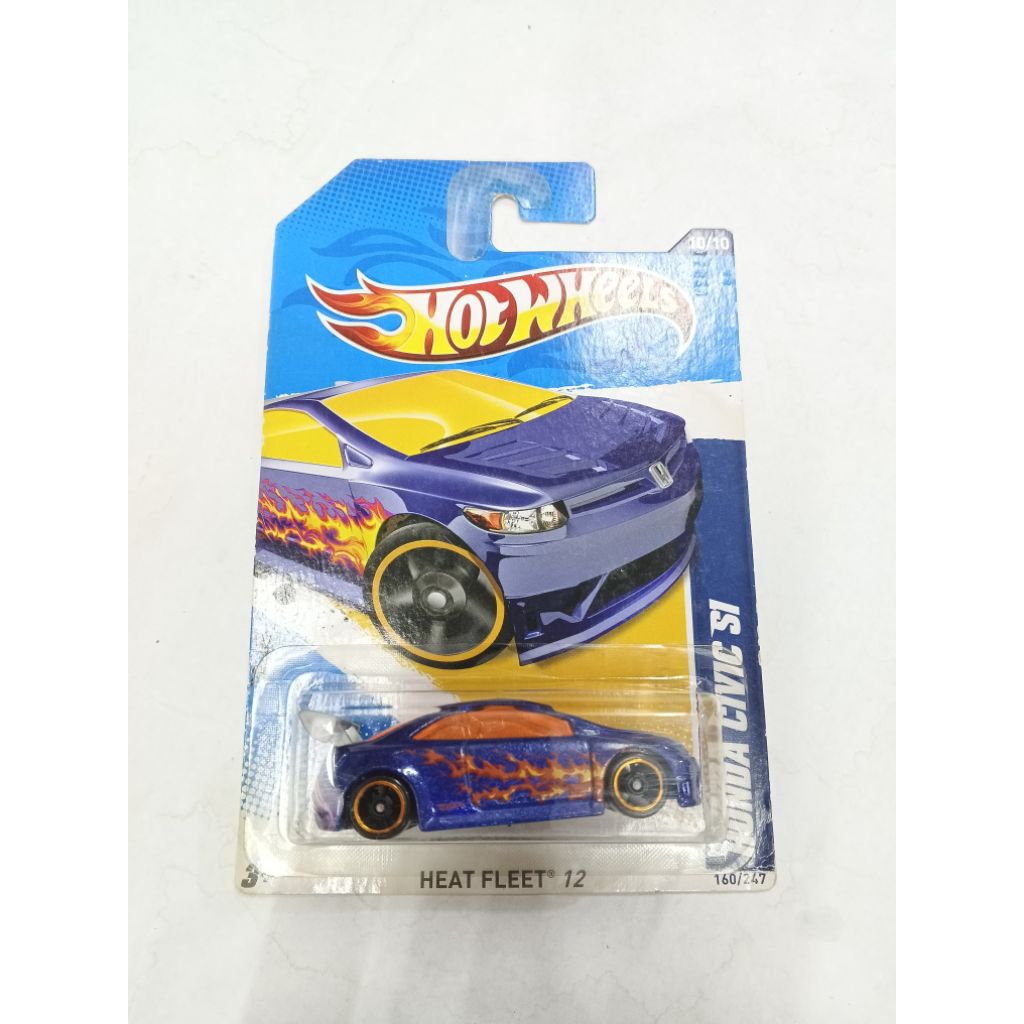 HOT WHEELS HONDA CIVIC SI HEAT FLEET 12 CARD LAMA BIRU