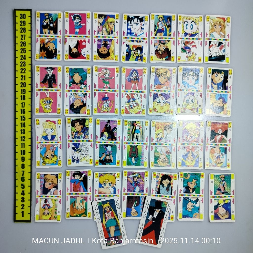 KARTU DOMINO SAILOR MOON, KWARTED SAILOR MOON,GAMBARAN JADUL, UMBUL JADUL, MAINAN JADUL, MAINAN NOST
