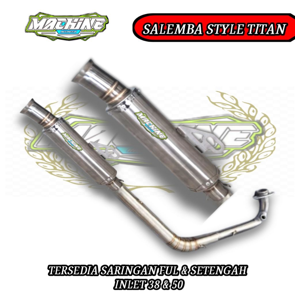 KNALPOT SALEMBA STYLE FULL SYSTEM BEAT VARIO AEROX OLD NEE ORIGINAL MACHINE INDONESIA BUKAN WRC ERM