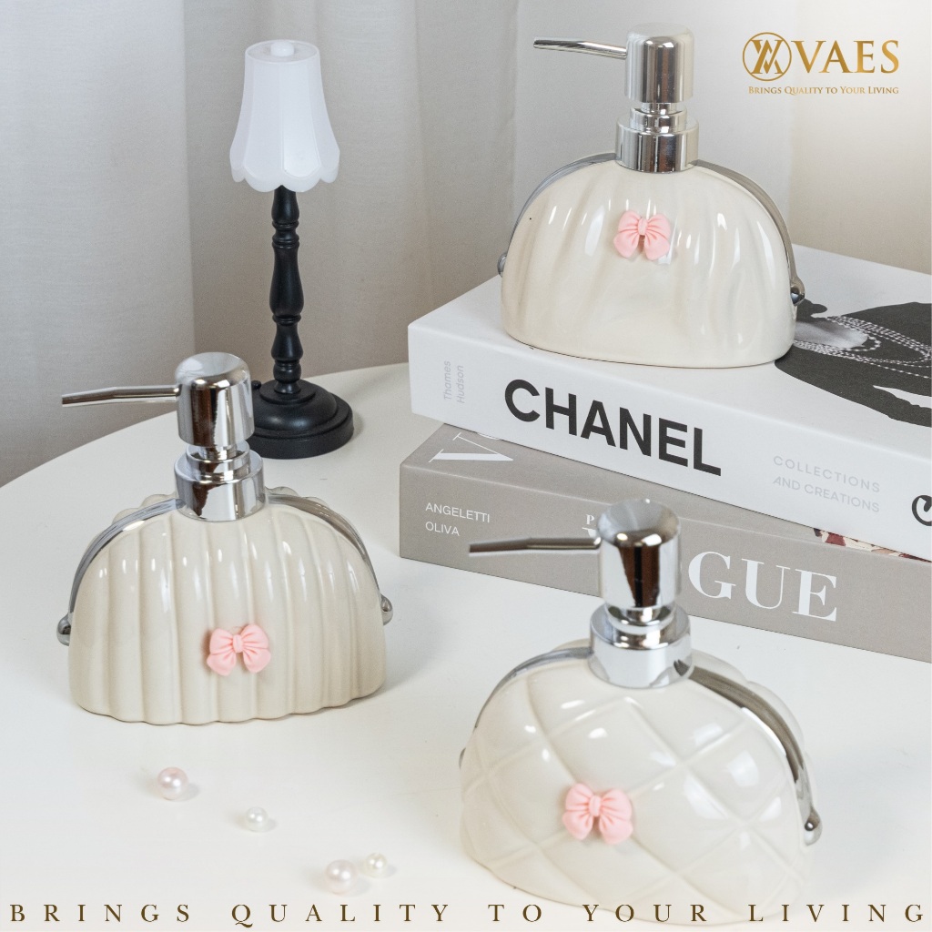 [VAES] Dispenser Botol Sabun Pita Keramik Estetik | Hand Soap Pump Bottle Aesthetic Tempat Sabun Cai