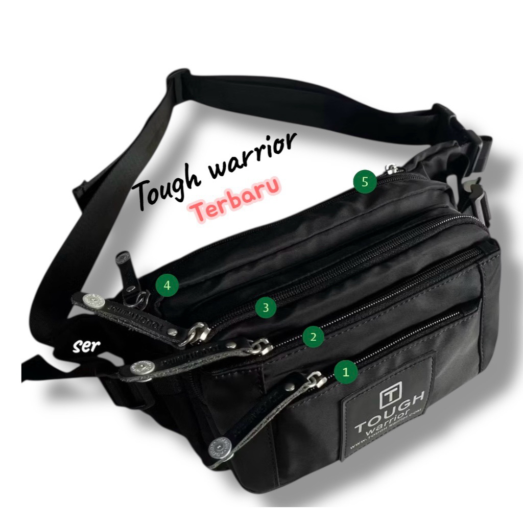 TAS PINGGANG IMPORT PRIA//TAS SLEMPANG PRIA TOUGH WARRIOR 4501