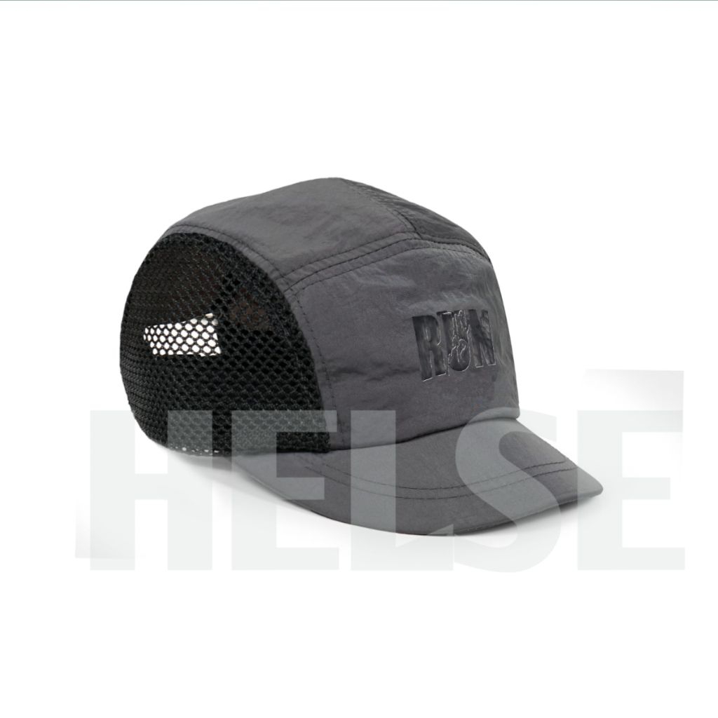 topi olahraga sport dewasa pria dan wanita bahan crinkle Polyester & jaring adem cepat kering untuk 