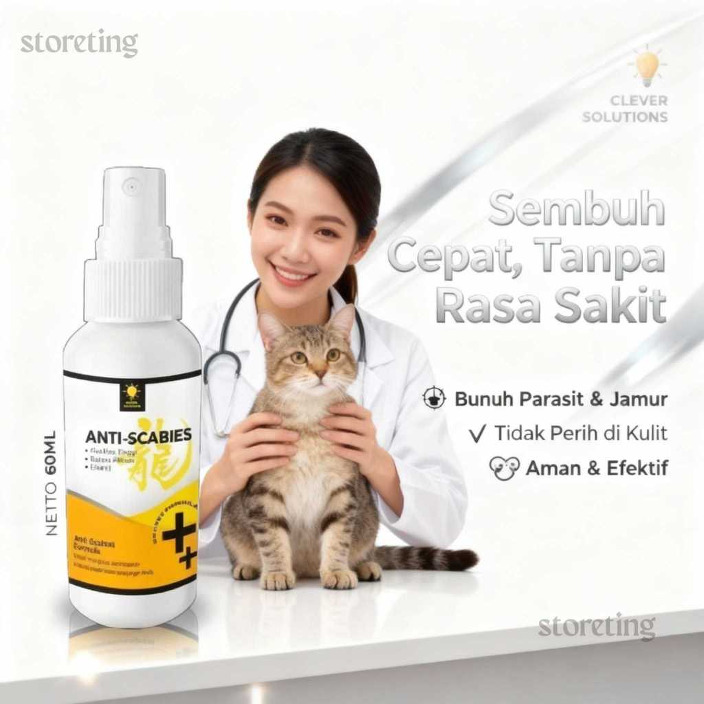 Obat Spray Jamur Kucing Ampuh Anti Scabies Obat Jamur Anti Scabies untuk kulit anabul jamuran