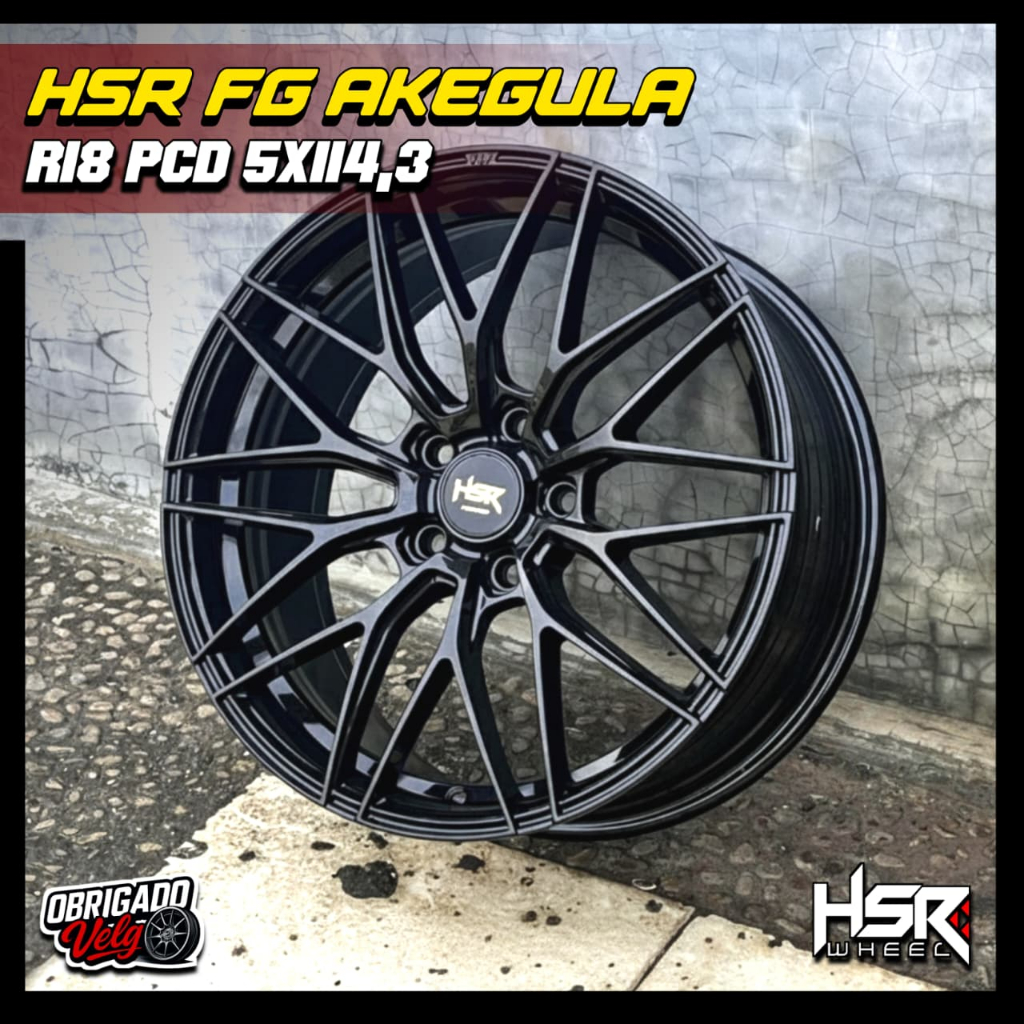 Velg HSR Racing R18 Akegula Diamond Black Ring 18 HSR WHEEL - OBRIGADO VELG CIBINONG