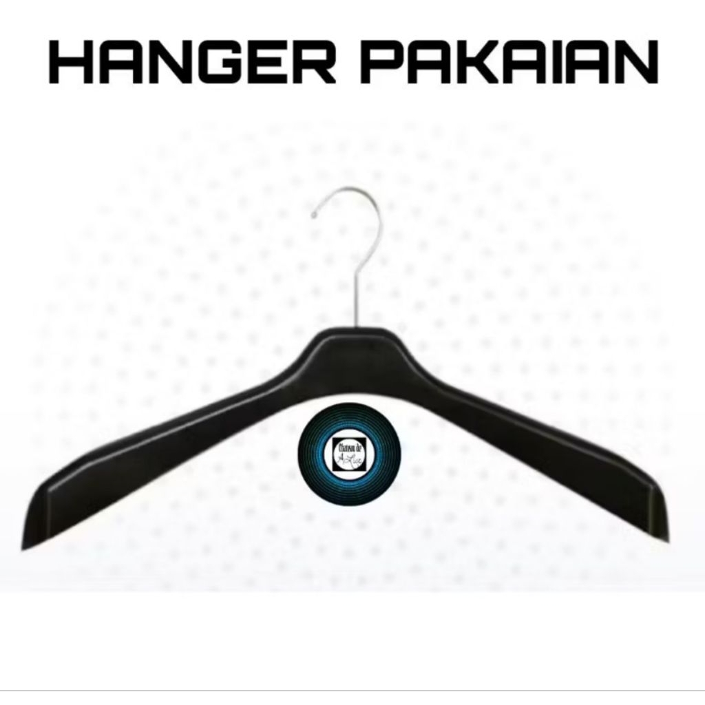 Hanger Baju Distro 282 hitam (1 pcs ) / Hanger 282 Hitam /Hanger Bahu Halus / Hanger Plastik 282