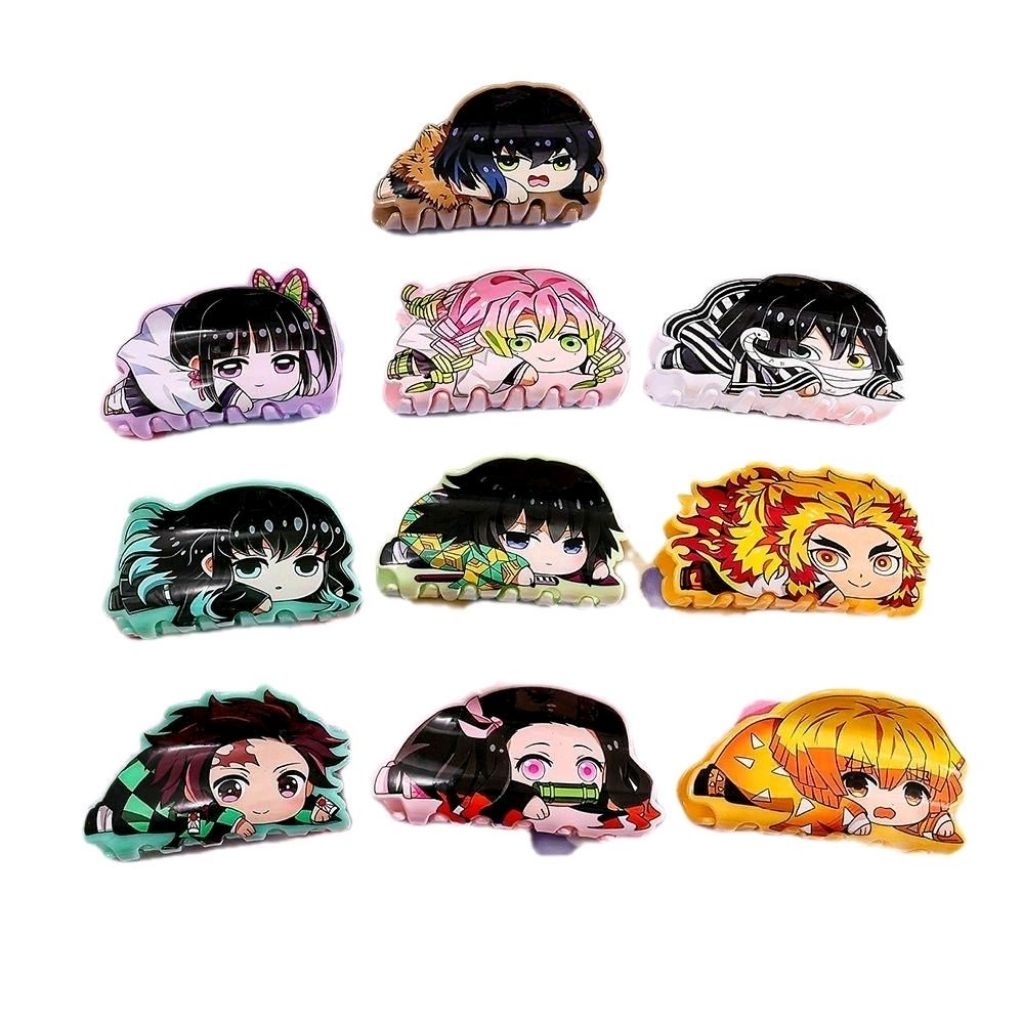 Demon Slayer Hair Claw Clip / Jedai Rambut Karakter Anime