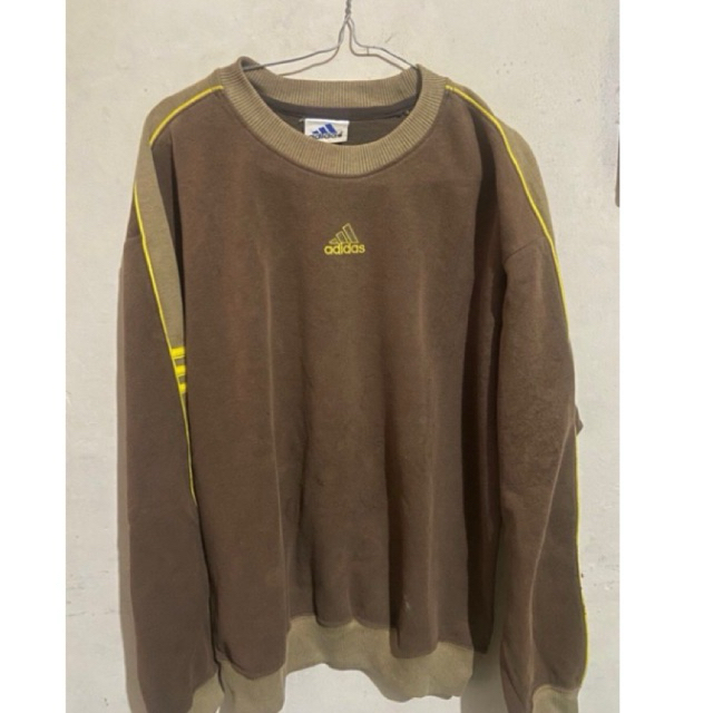 Crewneck Adidas Brown Vintage Rare Second