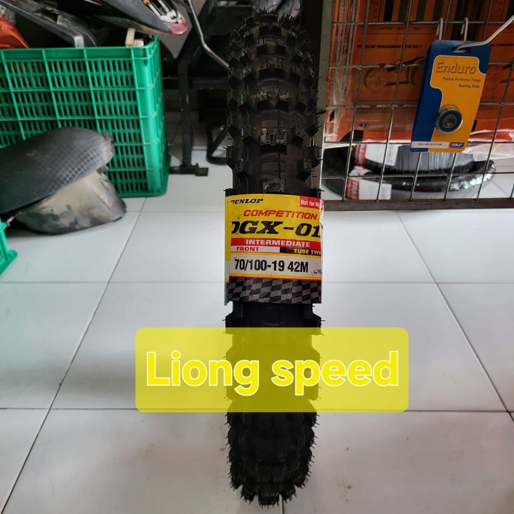 Ban depan trail dunlop Dgx 01 70/100 ring 19 kawasaki KLX 150 kembang tahu kotak