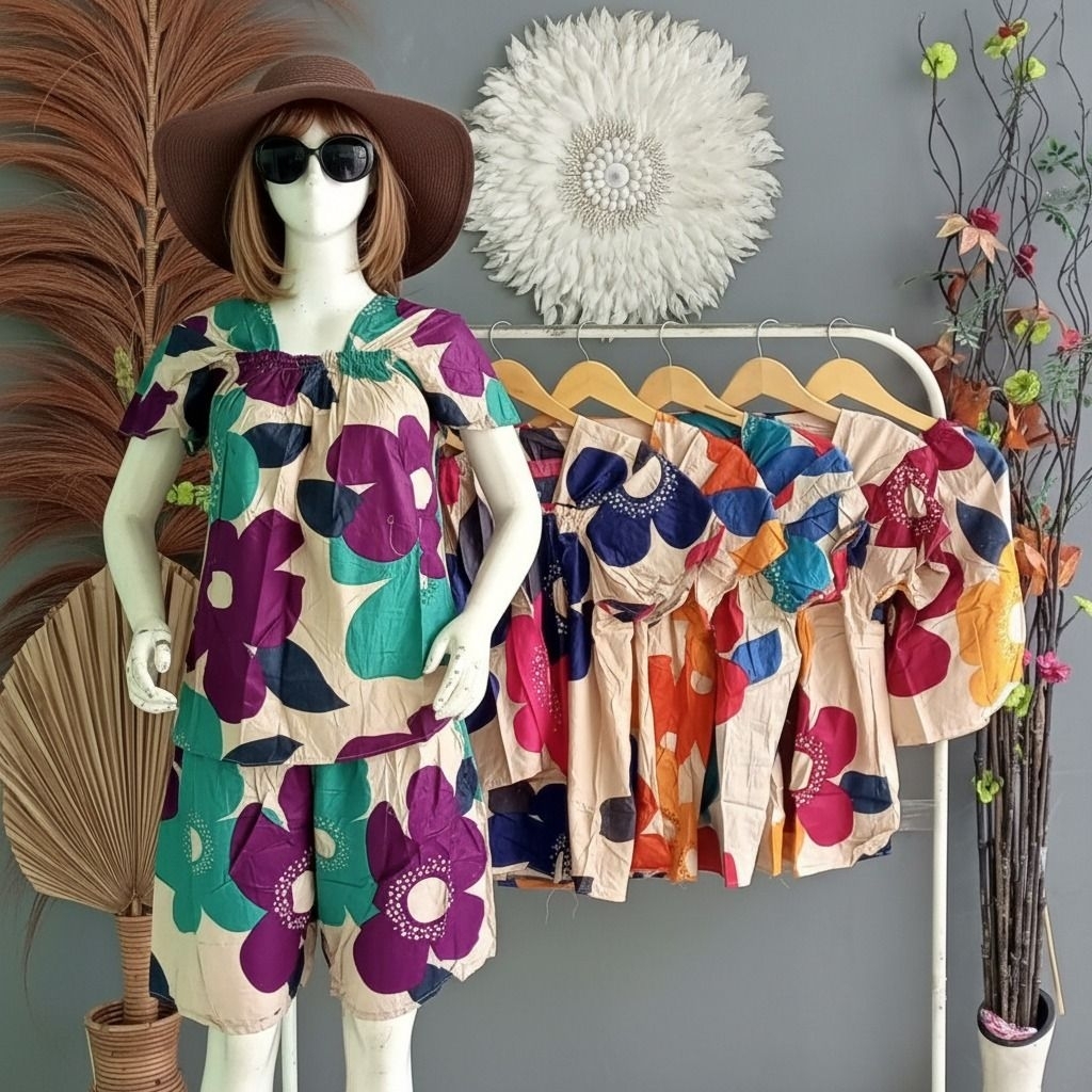 SETELAN CELANA PENDEK WANITA MOZA RAYON ADEM|DASTER SETELAN CELANA PENDEK CANTIK KEKINIAN BAHAN RAYO