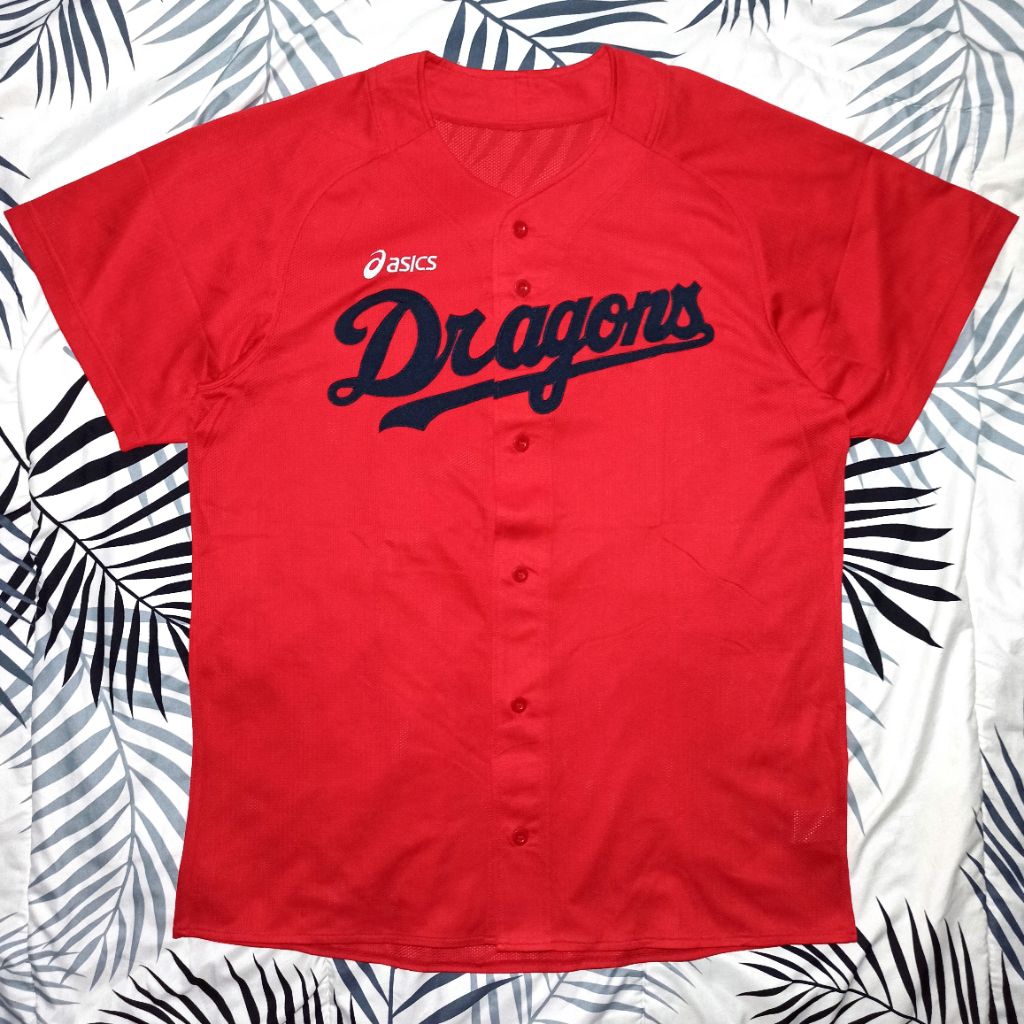 Jersey Baseball Asics | Dragons Red, Size L-XL