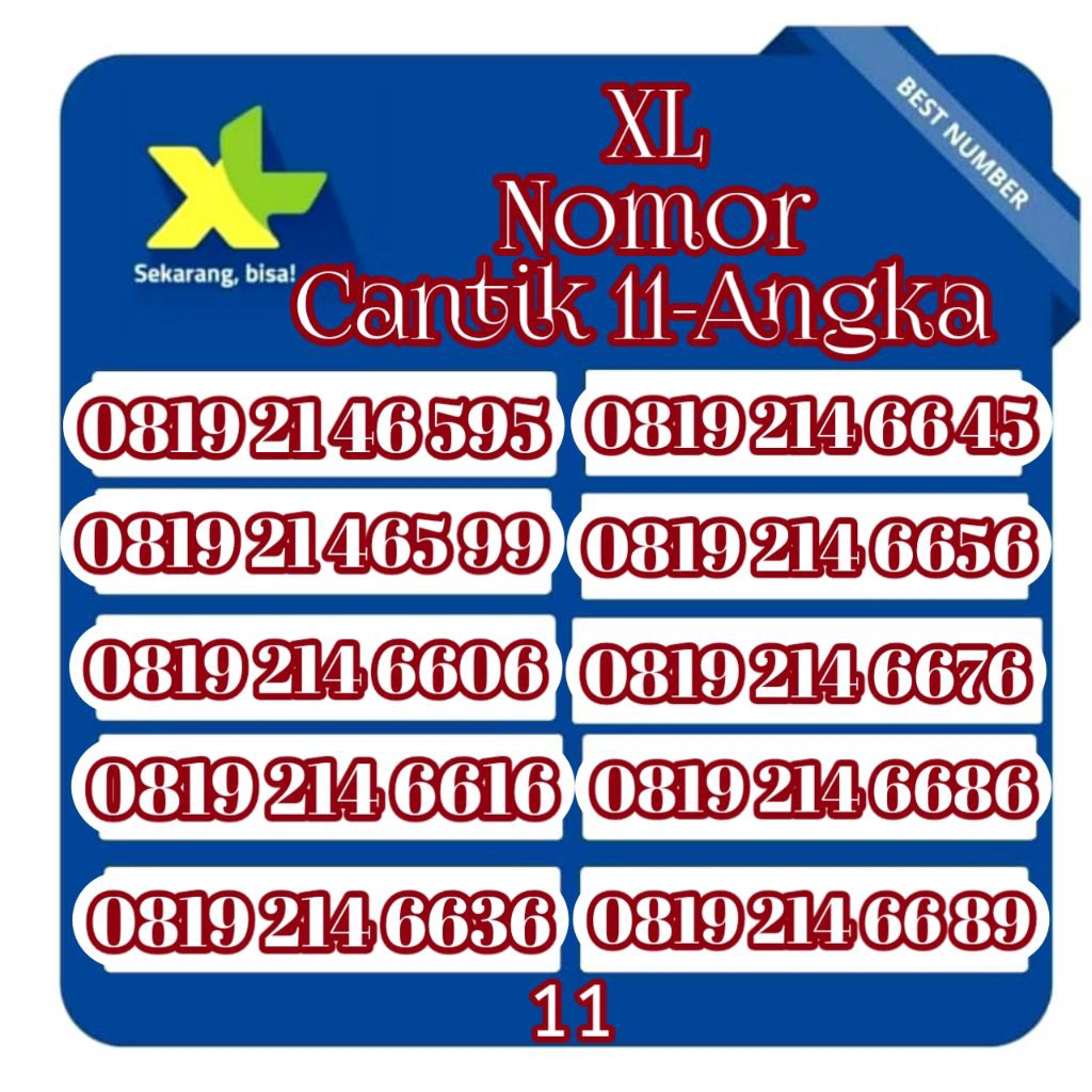 promo perdana XL nomor cantik 11angka(Cek Deskripsi)