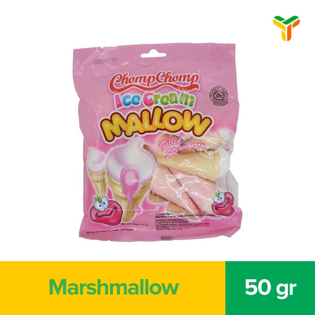 Chomp Chomp Ice Cream Mallow Strawberry 50 Gram