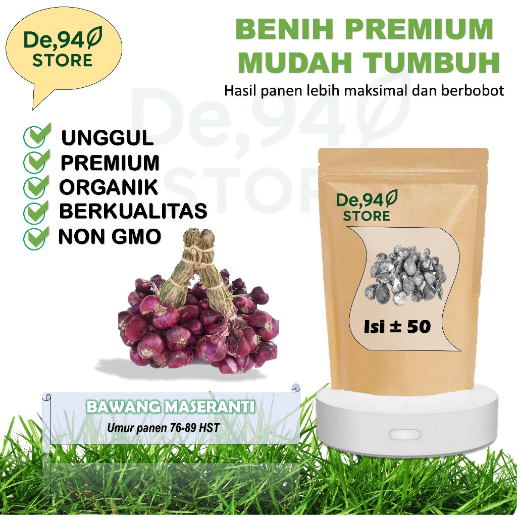 50 Biji Benih Bawang Merah MASERATI F1 Asli Belanda De'94 Store