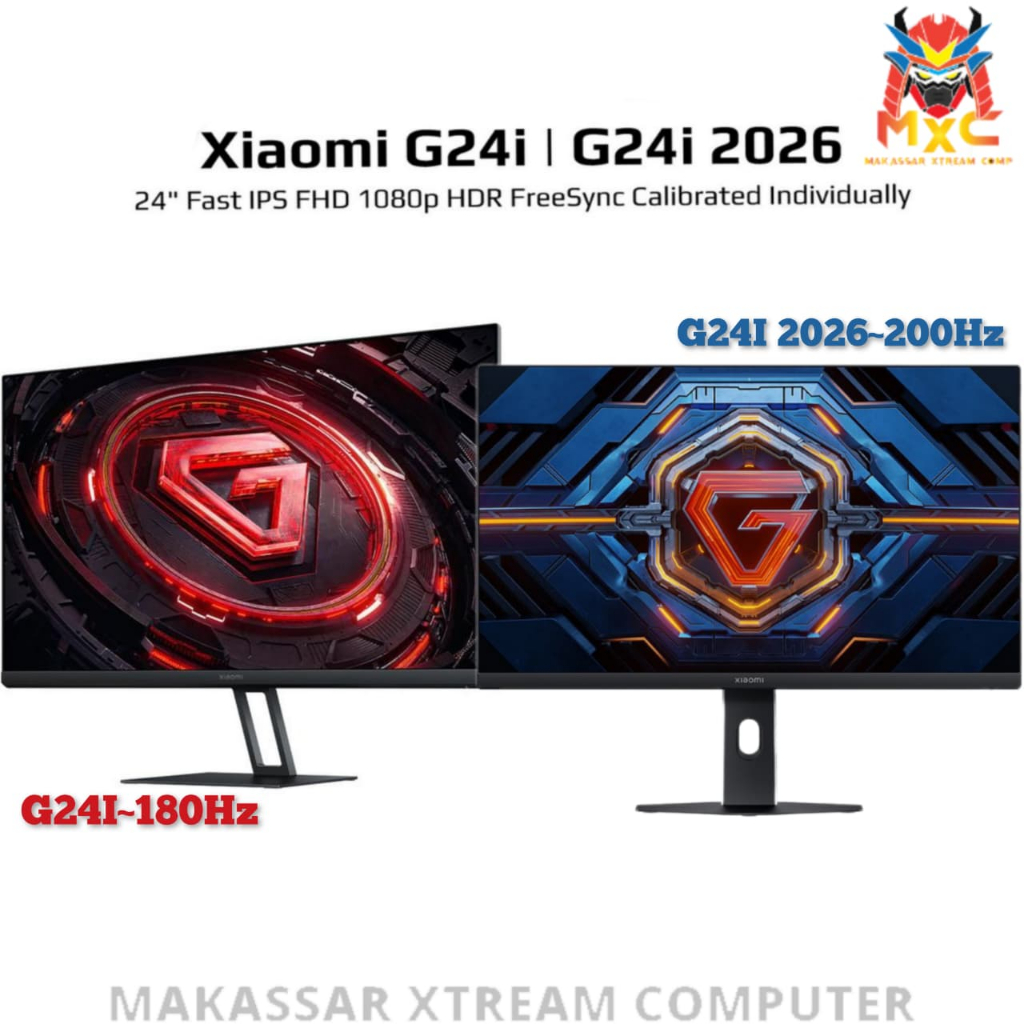 Xiaomi G24i - G24i 2026 24" Fast IPS 1080p FHD 180Hz - 200hz 1ms Monitor Xiaomi