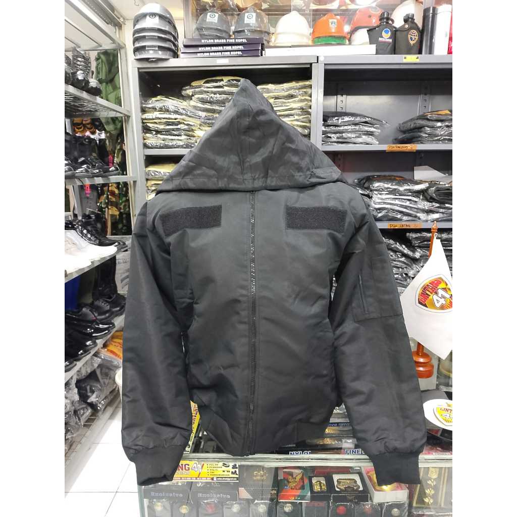 JAKET BOMBER JATAH POLRI JAKET BOMBER HITAM