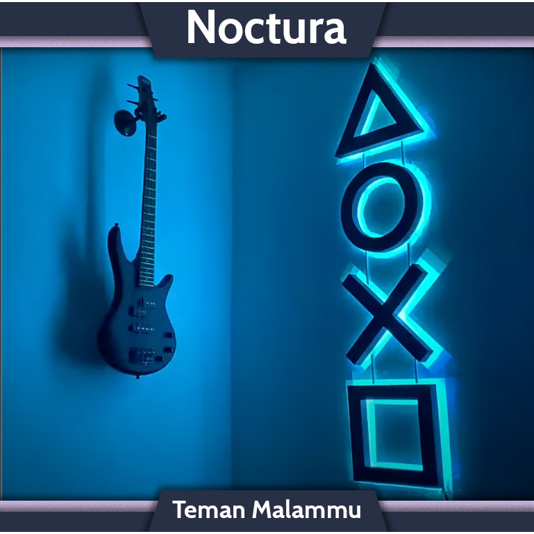 Lampu  Efek Visual Logo Playstation Game Dekorasi Kamar Gaming Setup Panjangan Dinding aesthetic Noc