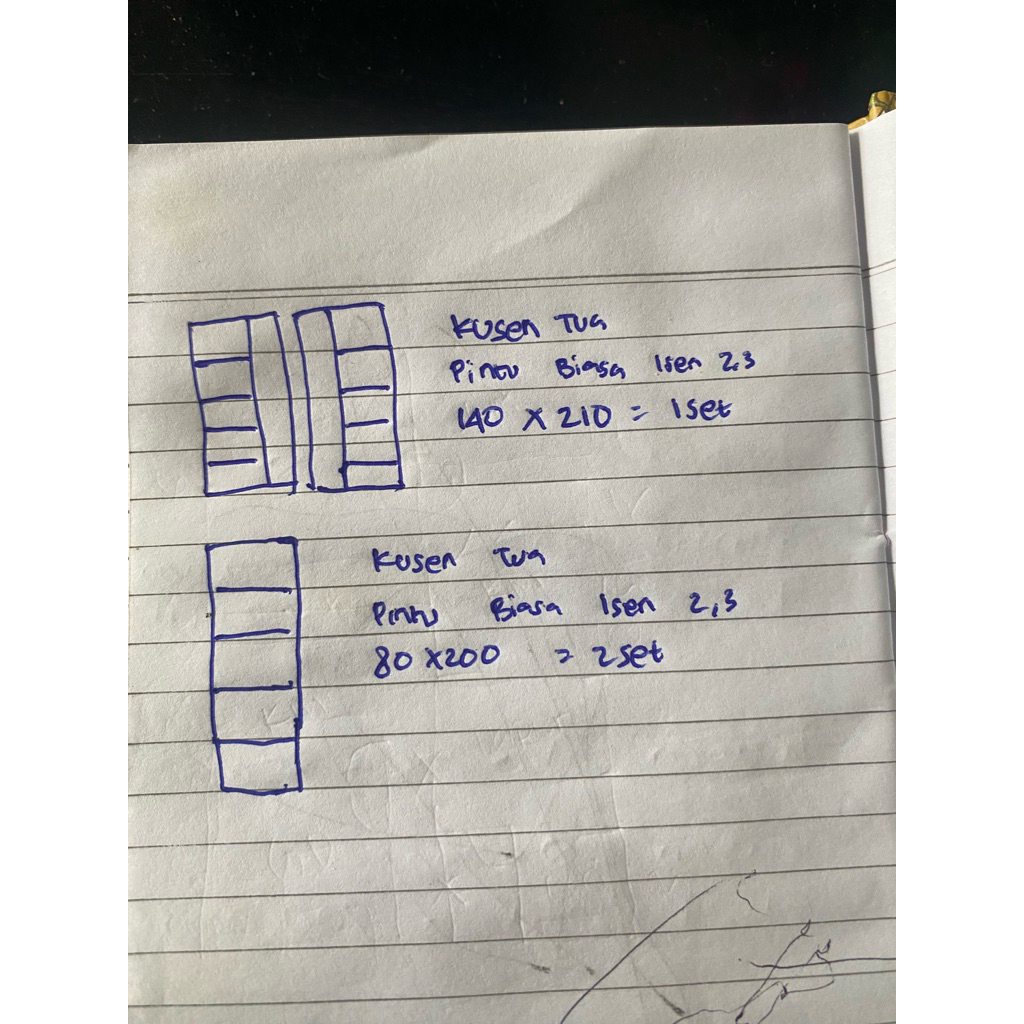 pintu utama + 2 pintu kamar via kargo