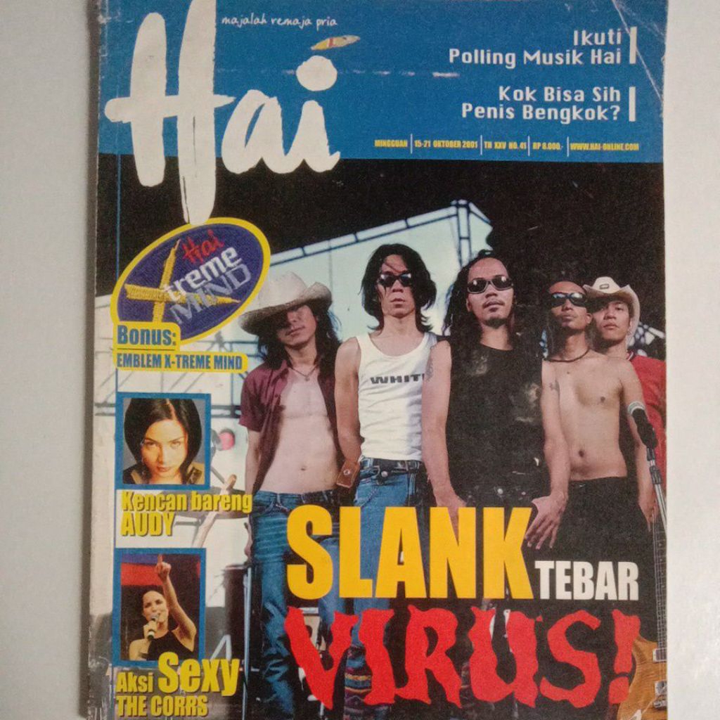 Majalah Hai Tahun 2001 Cover Slank