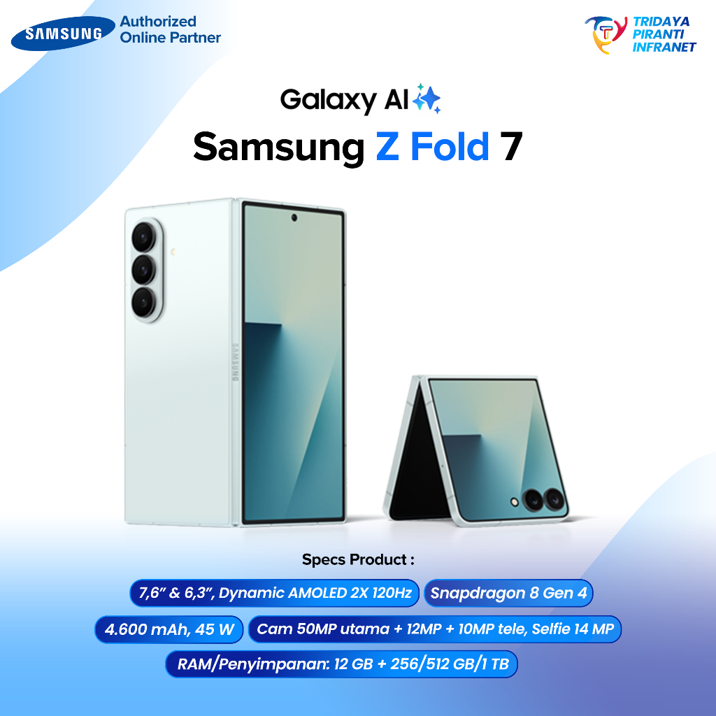 New Samsung Z Fold 7 12 GB + 256/512 GB/1 TB