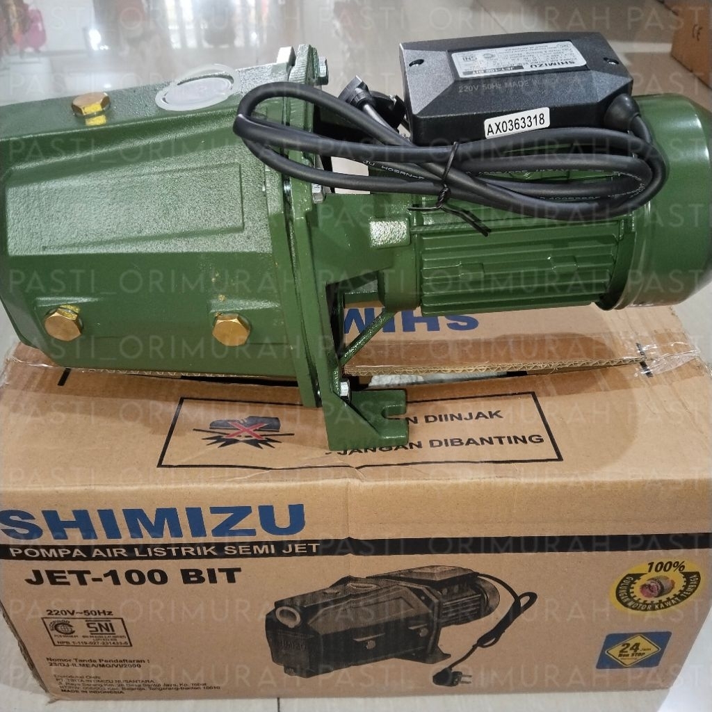 mesin pompa air shimizu semi jet pump jet -100 pompa jet pump engkel semi jet & 100 semi jet 108 pom
