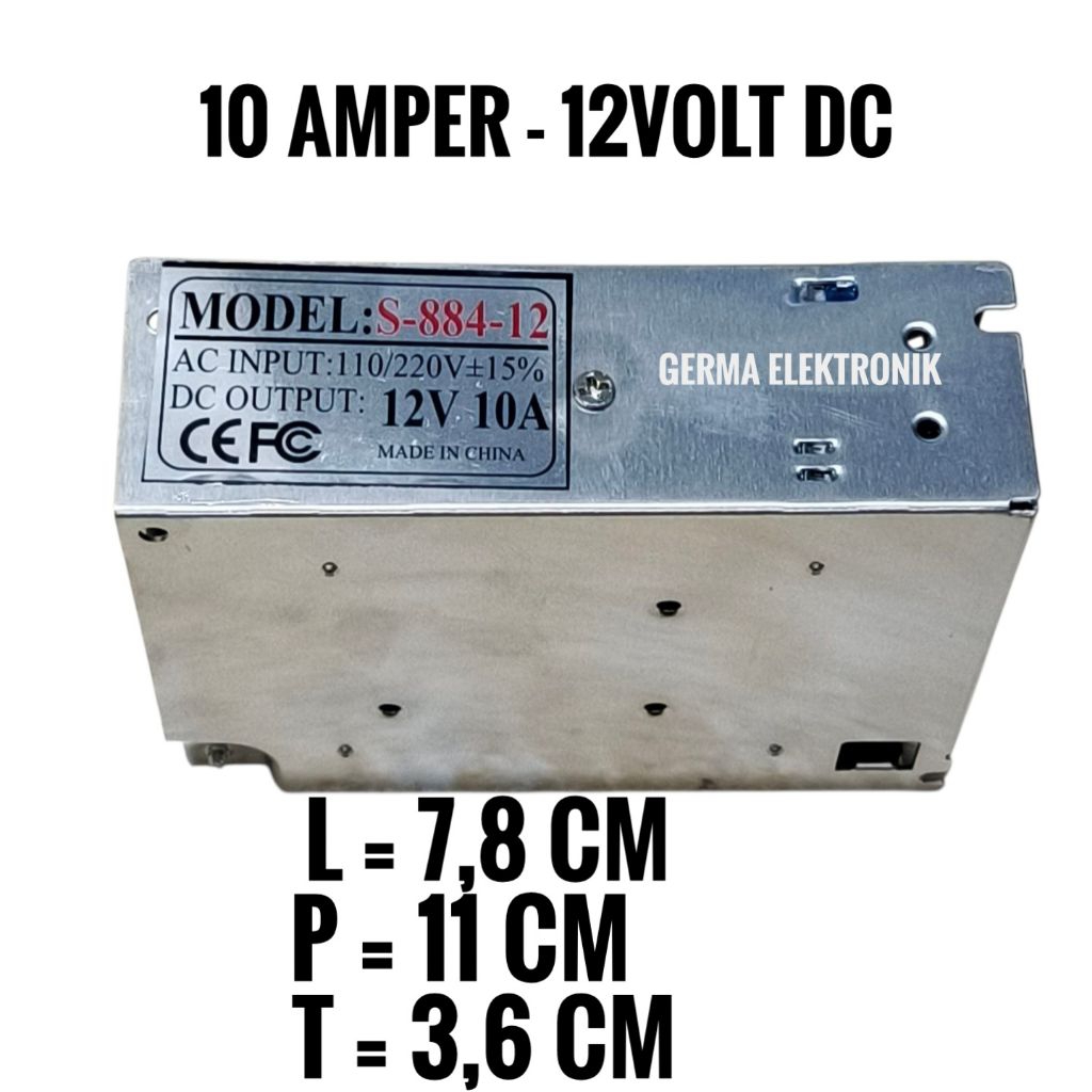 Power supply adaptor switching 10 AMPER 12VOLT DC