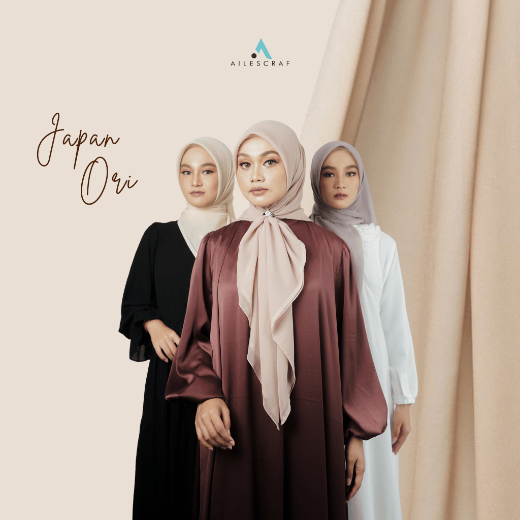 AILESCARF Hijab Segi Empat Bahan Paris Japan Ori Premium | Laser Cut 4 Sisi
