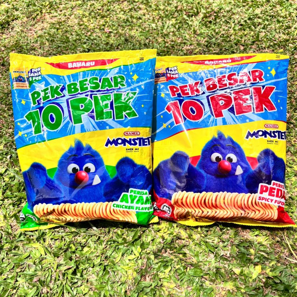 MAMEE MONSTER EDISI BARU BIG PACK ISI 10BKS AYAM PEDAS CEMILAN HALAL SNACK