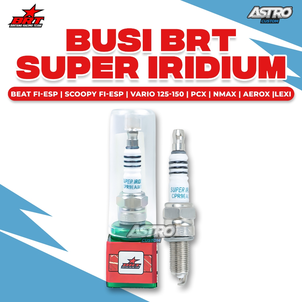 Super Busi Iridium BRT BeaT Vario PCX Nmax Aerox Lexi JUPITER Vega R15 Vixion KOMPLIT ADA DI PILIHAN