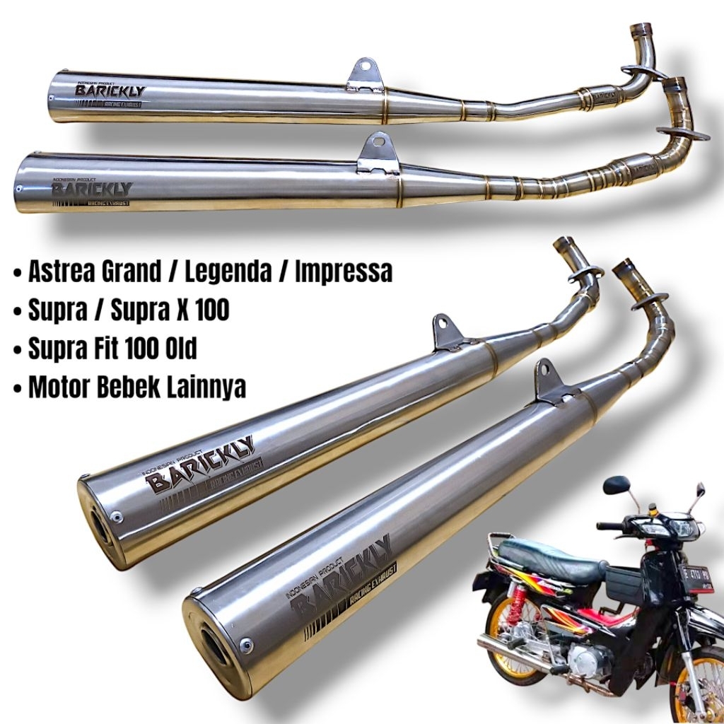 Knalpot Custom All Bebek Honda Astrea Grand Legenda 2 Karisma 125 C70 Supra X 100 C100 Blade 110 Sup