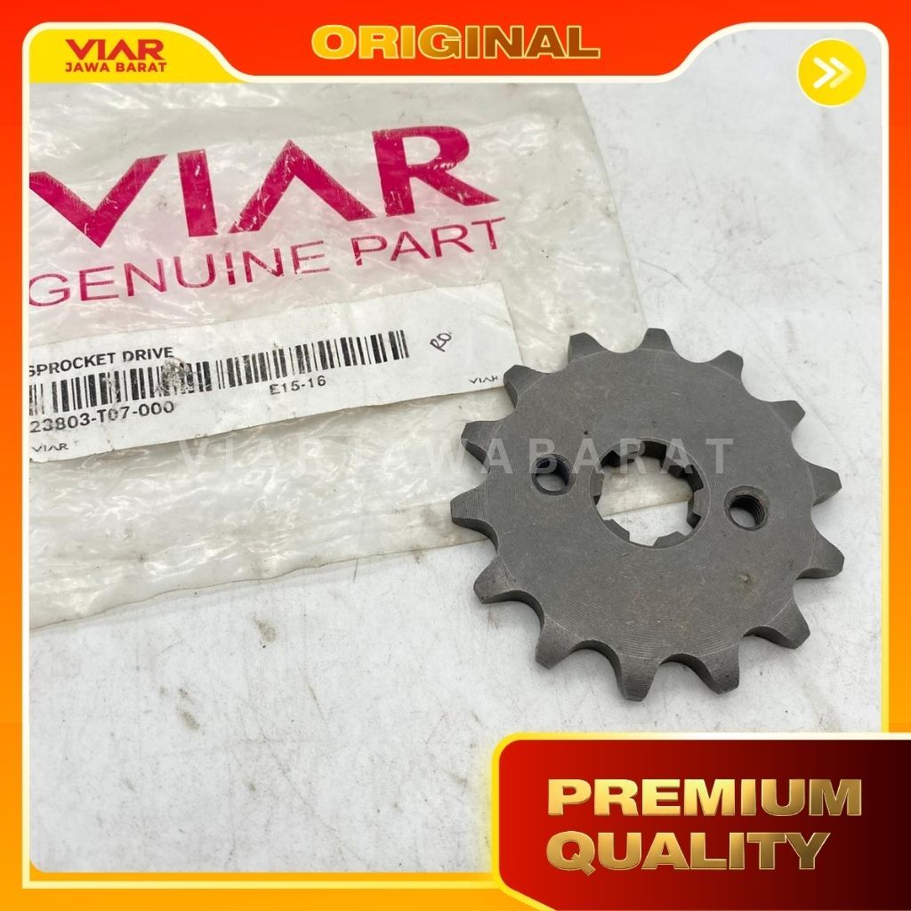 GEAR DEPAN MOTOR VIAR CROSS X 70 - 23803-T07-000 / SPROCKET DRIVE