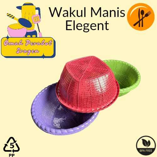 (PAKET HEMAT 4 LUSIN) WAKUL MANIS ELEGENT - BESEK HAJATAN PLASTIK - MARANG/CETING NASI BERKATAN
