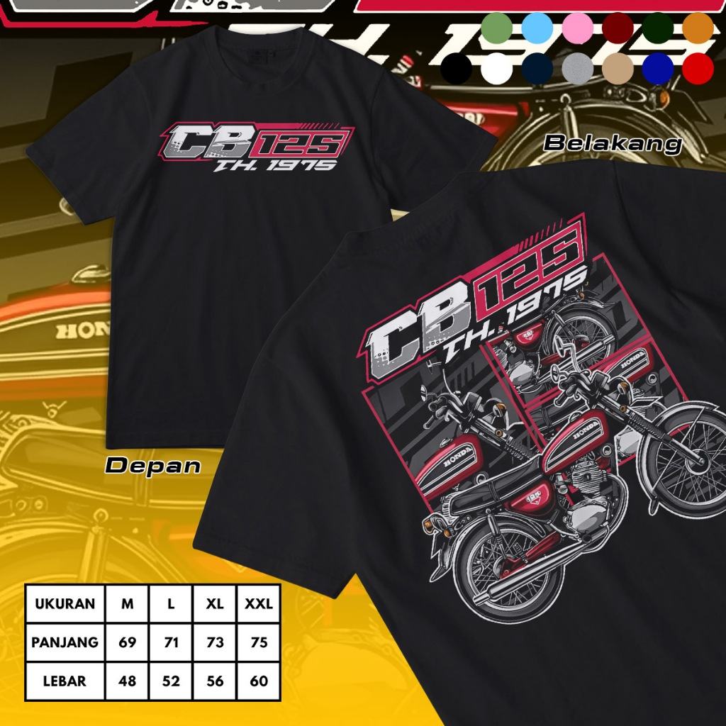 KAOS BAJU CB125 CBGLOWING T-SHIRT ICIKIWIR KAOS CB125 TANGKI CB125 BAJU CB KAOS CB GLOWING KAOS