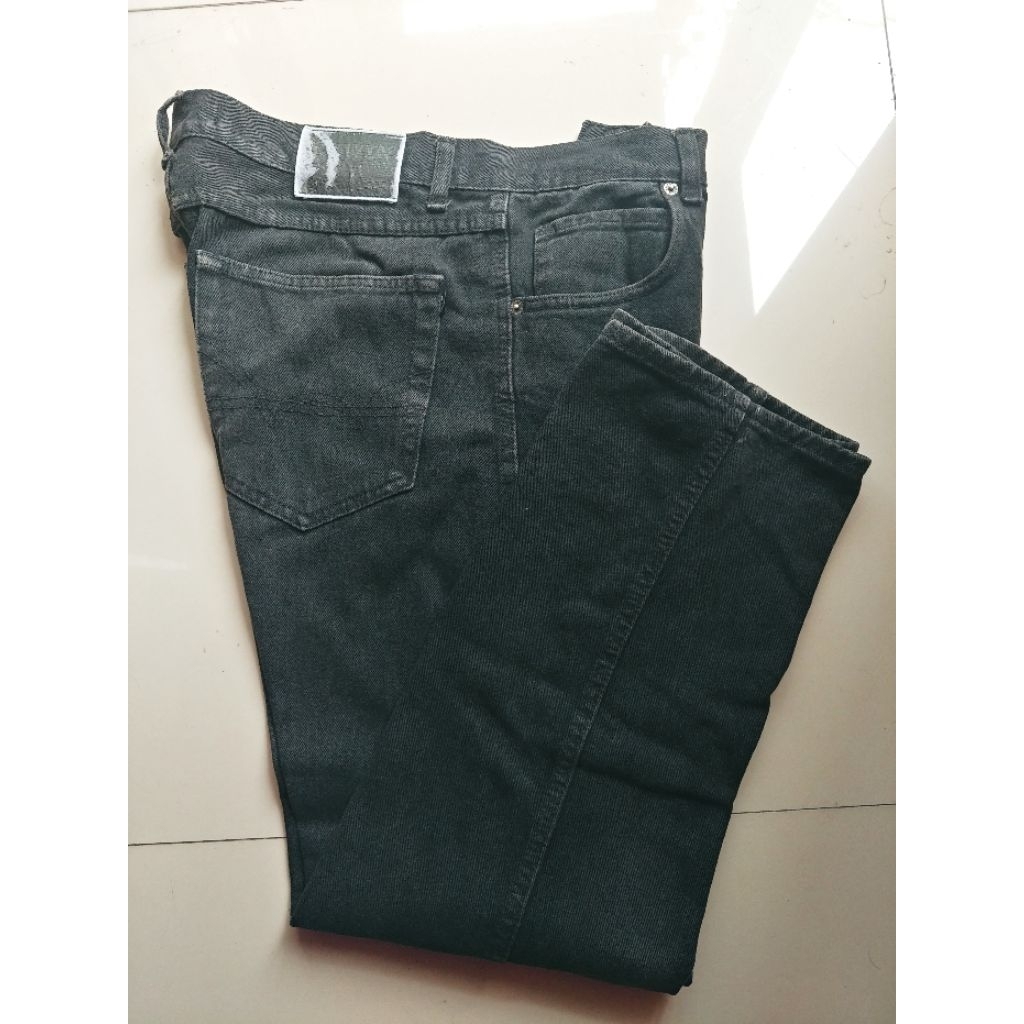 Celana Jeans Panjang Denim Edwin Jeans Black Hitam Size 34 Preloved