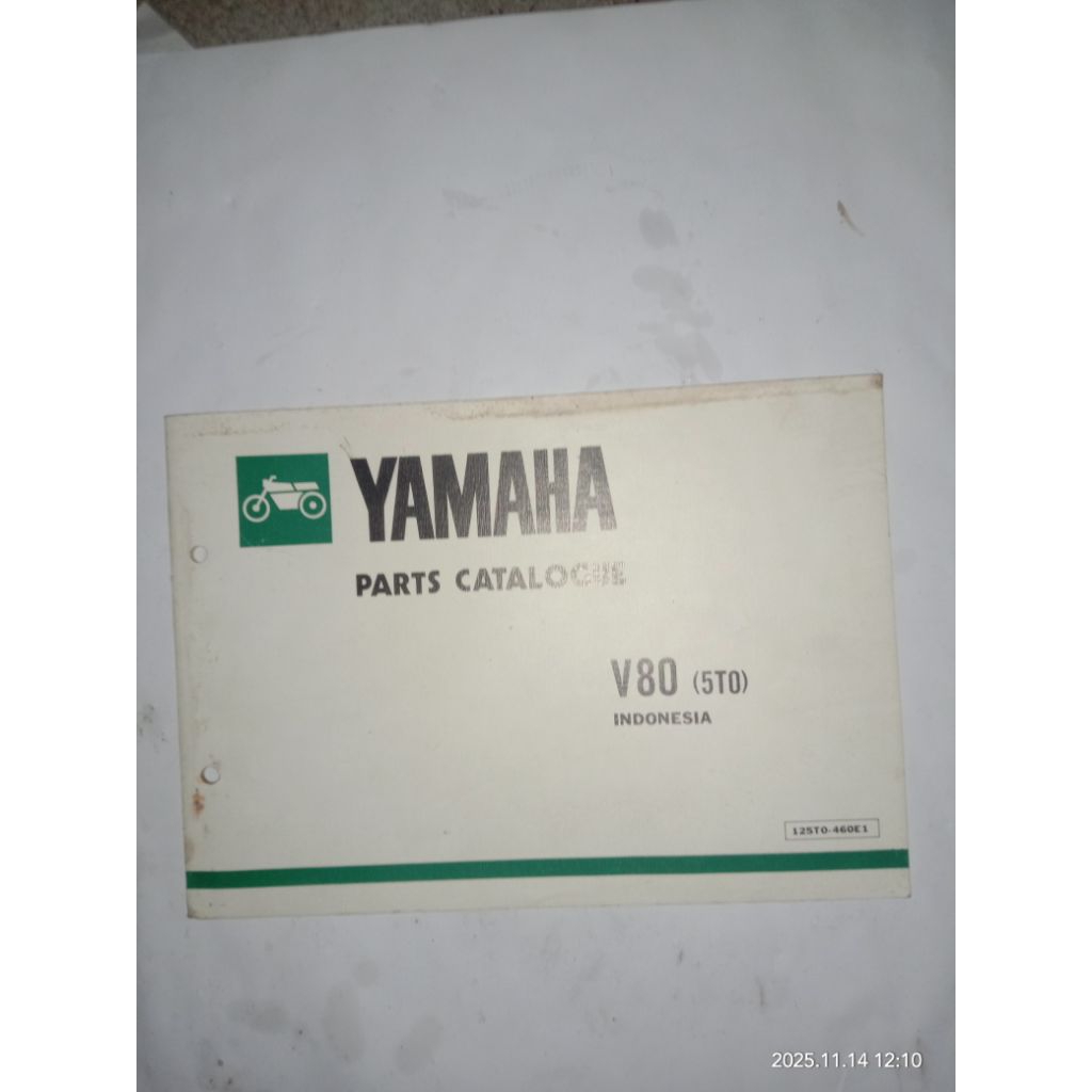 buku part catalog yamaha v80 (5TO)  1982 original
